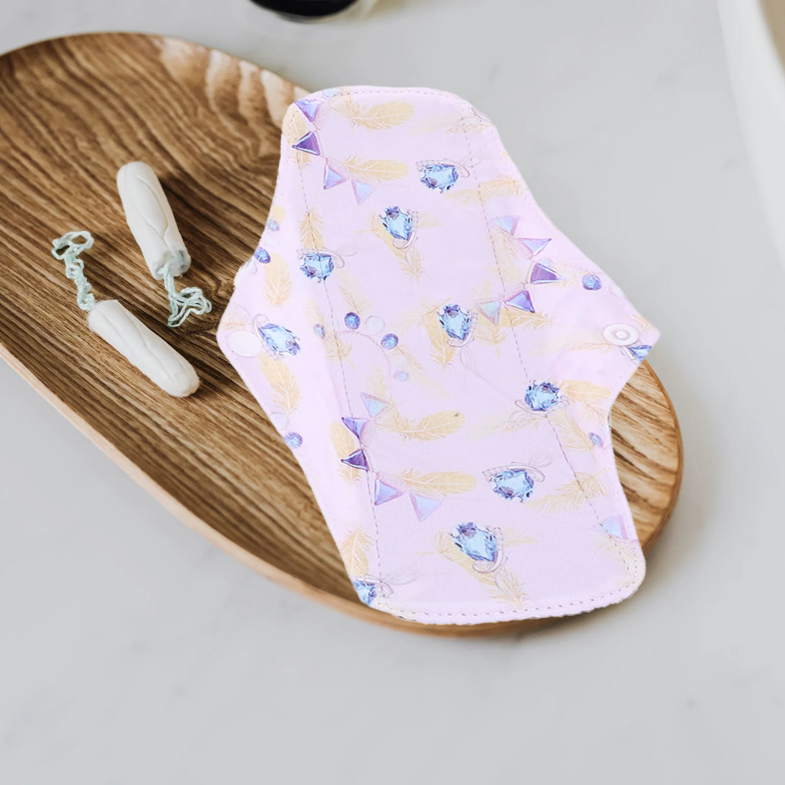 

4Pcs Reusable Sanitary Pads Decorative Feminine Pads Washable Menstrual Pads Women Period Pads