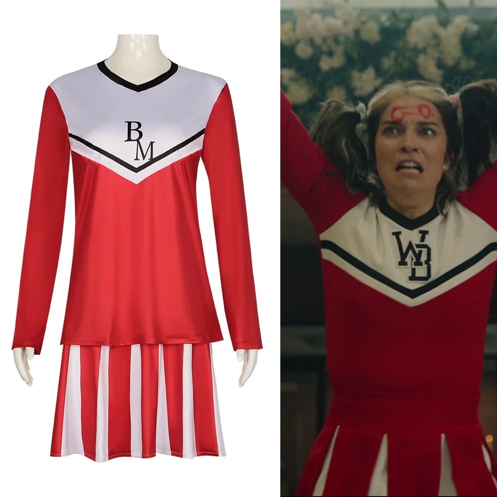 

Black Mirror Season 6 Cheerleading Joan Uniform Dress Cosplay Costumes Skirts Halloween Carnival RolePlay for Girls Women Adult