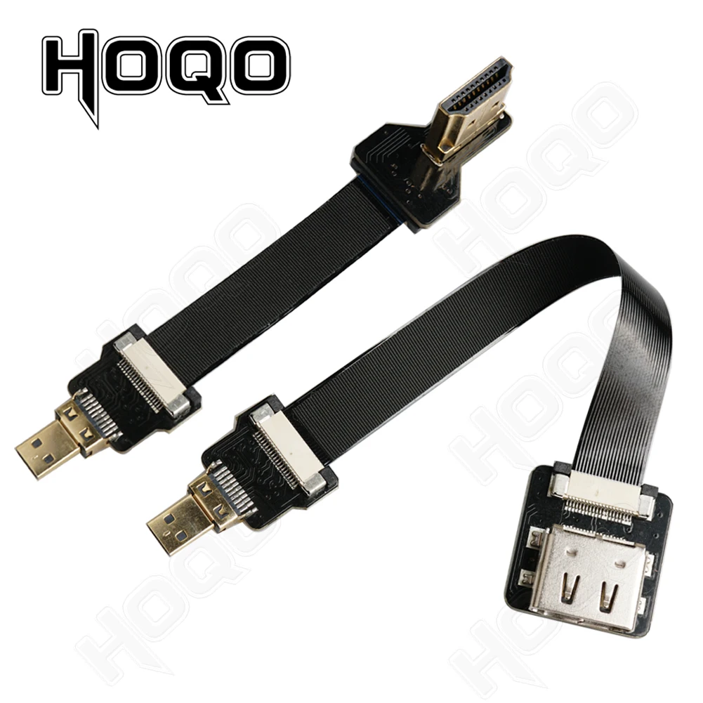 

Ribbon Flat FPV HDMI Connector Cable Micro HD to HD/Mini HD 90 Degree 5cm-80cm FFC Pitch 20pin HDMI Connector for Orange Pi