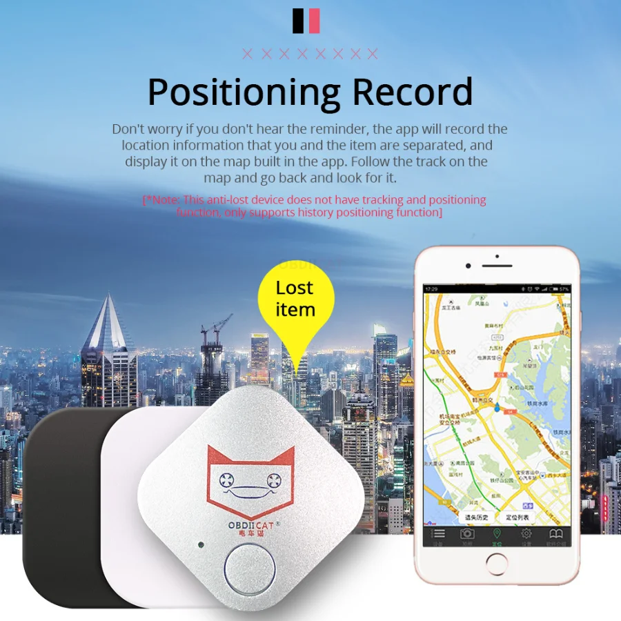 Умный мини Bluetooth GPS трекер для детей домашних животных кошелек ключи локатор