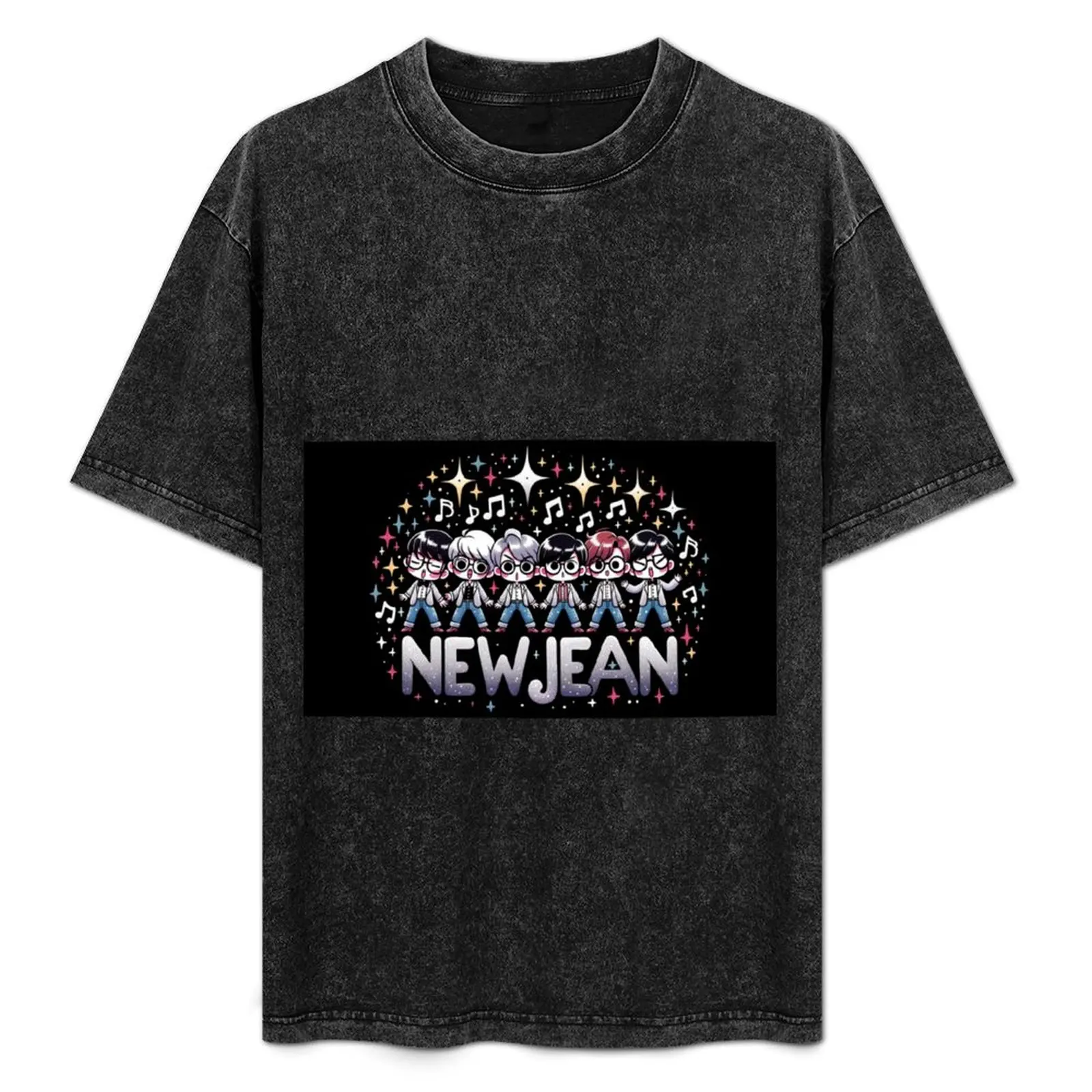 NewJeans Kpop футболка аниме одежда фигурки тяжелые футболки для мужчин