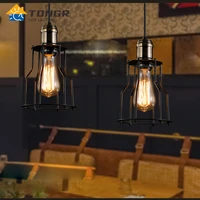 american retro pendant lights loft industrial decor vintage iron hanging pendant lamp for cafe bar indoor lighting luminaires