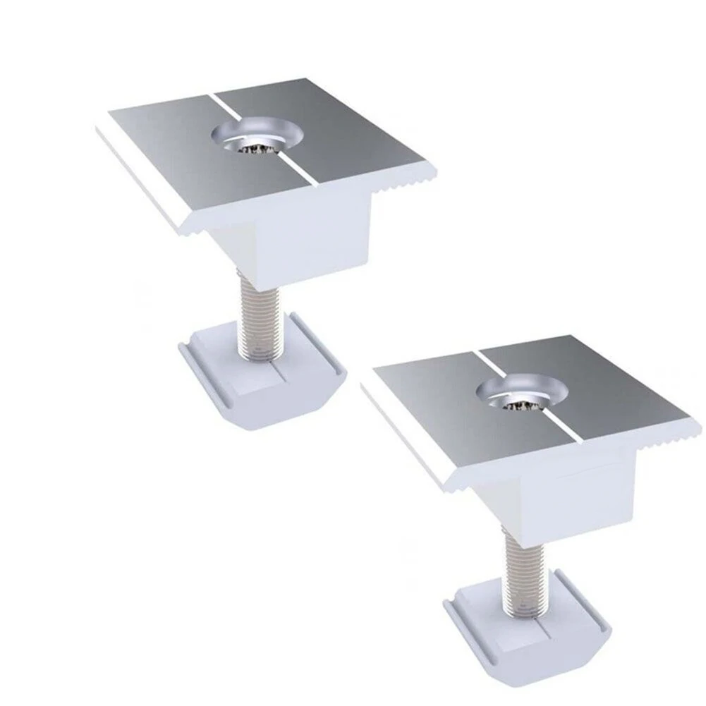 

2/10Pcs Clamps 30mm/35mm/40mm/45mm Clamps Photovoltaic Bracket Silver Solar Accessories Brand New Easy To Install