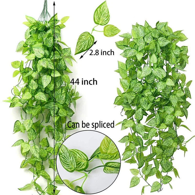2 шт. искусственные подвесные растения искусственная лоза листья плюща гирлянда