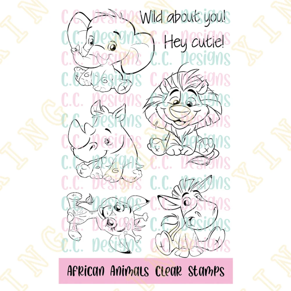 

New African Animals Metal Cutting Dies Stamps Scrapbook Diary Decoration Embossing Cut Dies Template DIY Greeting Card Handmade