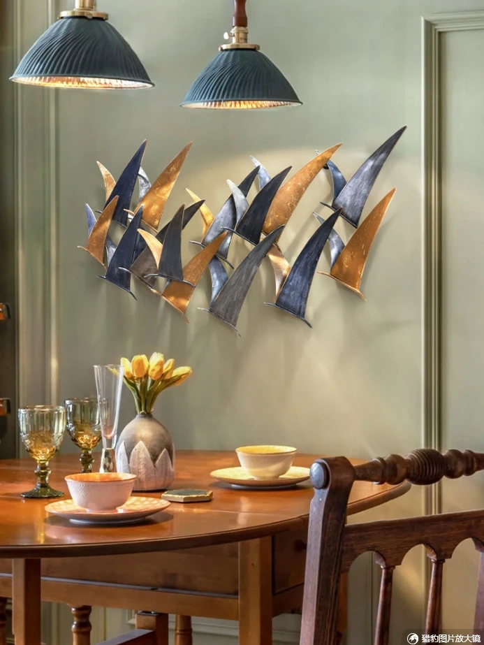 

Modern Creative 3D Wrought Iron Bird Wall Hanging Crafts Hotel Club Wall Sticker Decoration Home Livingroom Wall Mural Ornaments