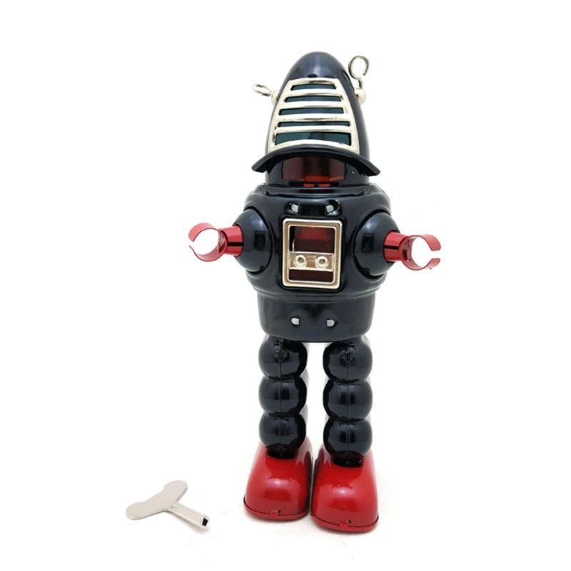 

Spring Robot Clockwork Toy Desk Decors Wind Up Toy Tinplate Robot Interactive Table Toy Adult Bedroom Furnishing Model