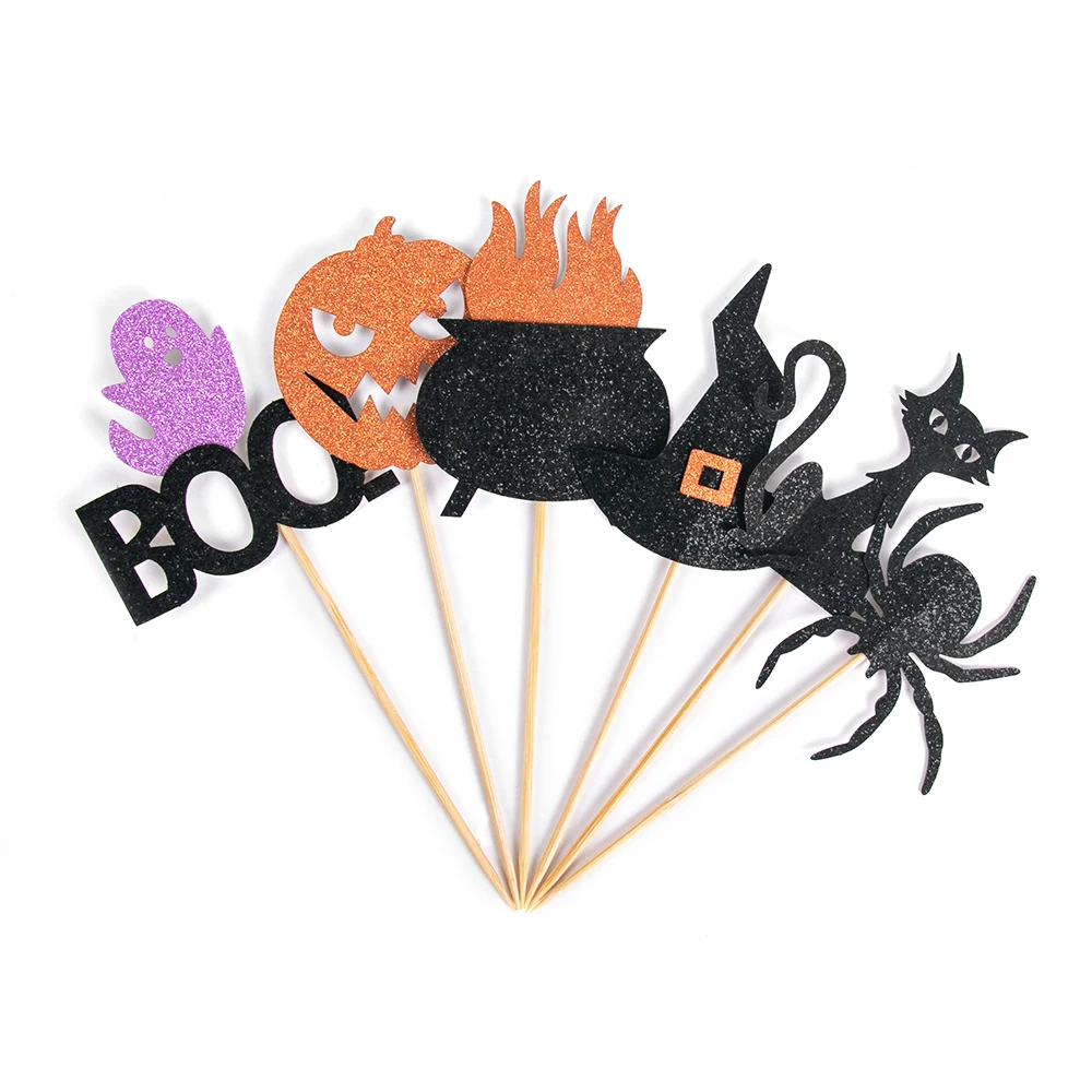 Топпер Для Торта Boo Cat На Хэллоуин Ведьма Призрак Украшение В Виде Тыквы