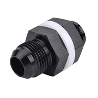 1pcs an6 an8 an10 an12 aluminum fuel cell bulkhead aerospace hose connector fitting with washers and nut