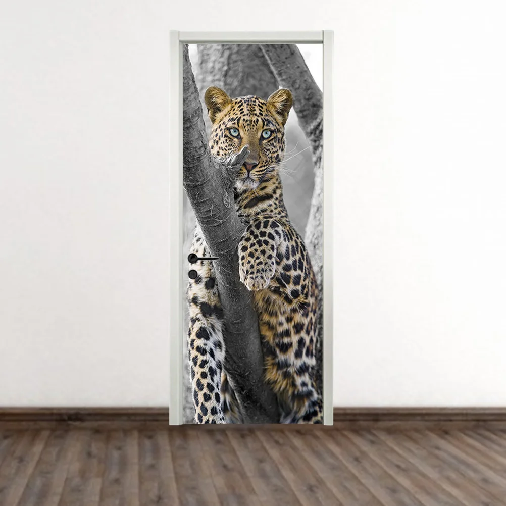 

2pcs Waterproof Damp-proof Decorative Paper Decoration 3D Creative Door Stickers for Bedroom