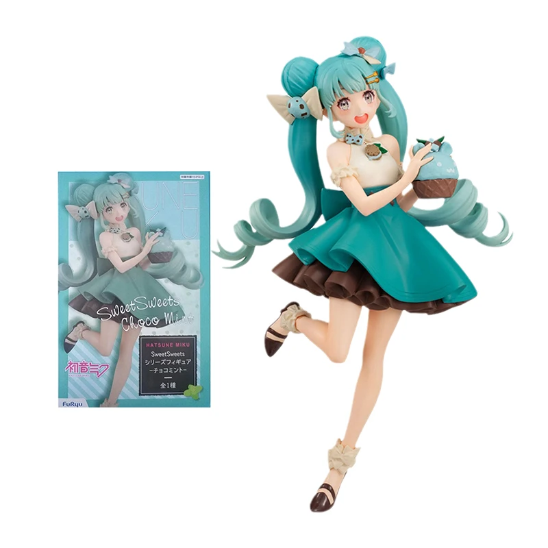 

Фигурка аниме FuRyu Hatsune Miku, фигурка Вокалоида Мику, мятный шоколад, коллекционные украшения, модель аниме, экшн-фигурка, игрушки для