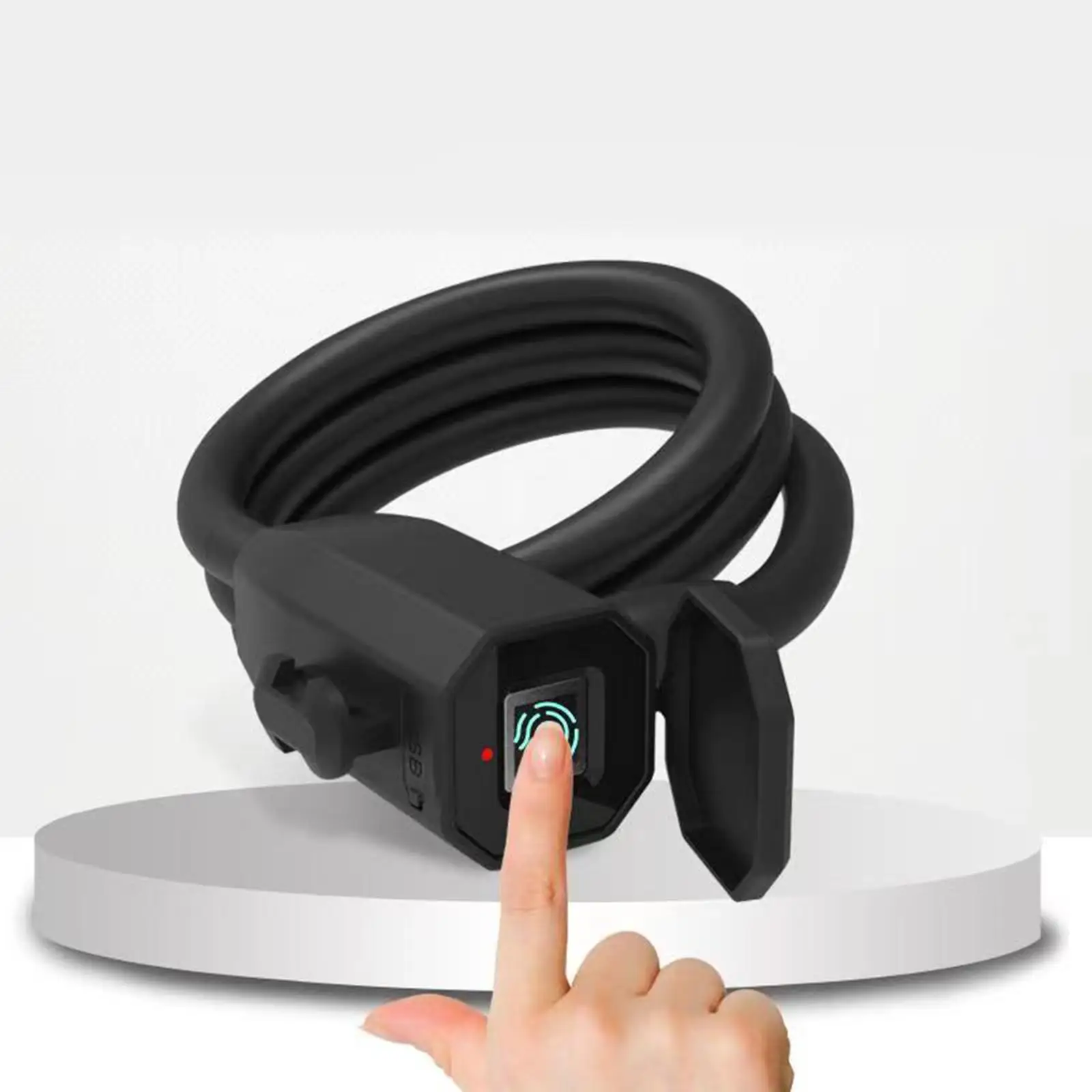 

MTB Road Bike Lock Waterproof USB Charging Fence Gate Cycling Lock Heavy Duty Unbreakable Anti Theft Fingerprint Lock