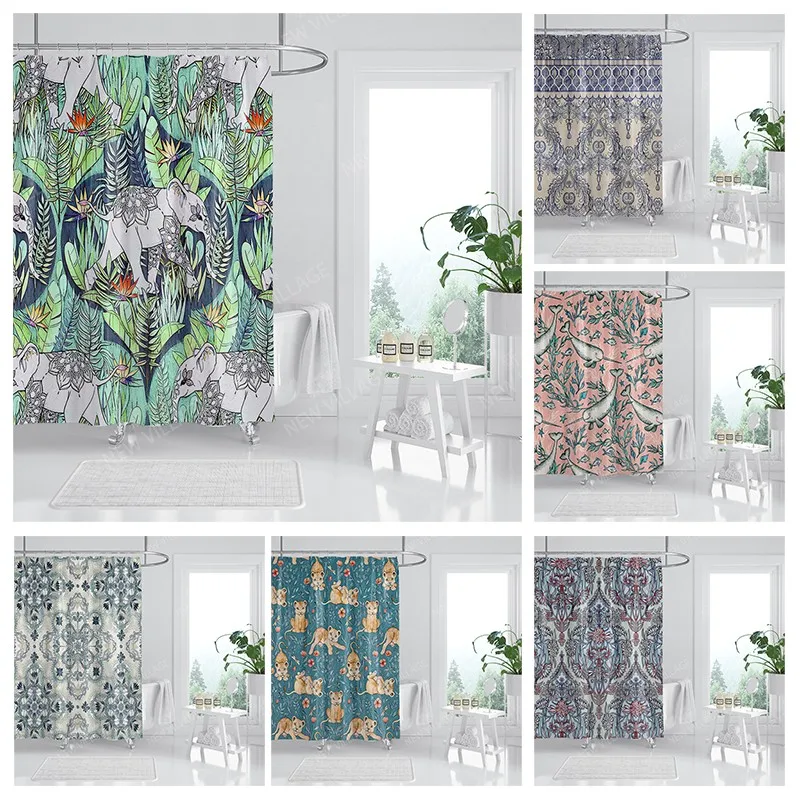 

Водонепроницаемые тканевые занавески для душа, занавески для ванной, аксессуары, занавеска для ванной, для душа, 180x200 см, 240*200, аниме, украшение в стиле бохо