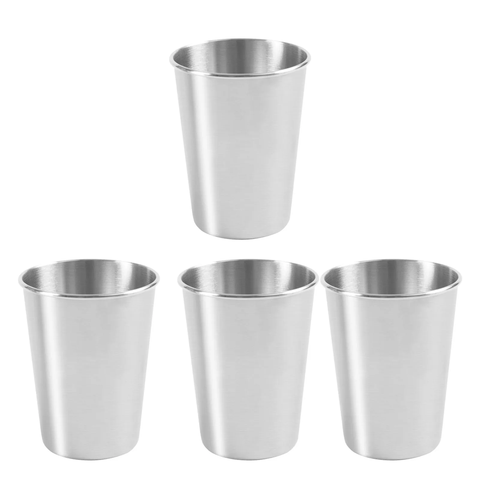 

Metal Pint Cup 4 Pack Stainless Steel Pint Cups Stackable Pint Cup Tumblers For Travel Stackable Quality Metal Drinking Glasses