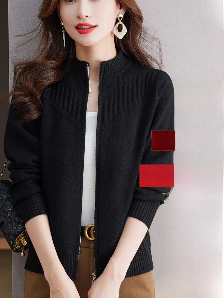 Hengyuanxiang Sheep 00 свитер из чистой шерсти женский кардиган на молнии с