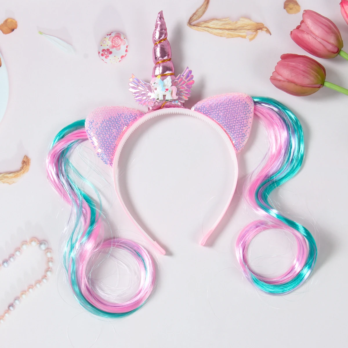 Резинка для волос в виде единорога