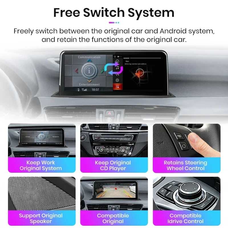 Junsun Wireless CarPlay Android Auto Авто Радио для серии 1 2 3 4 F20 F21 F22 F30 F31 F32 F33 F34 F36 Мультимедиа GPS