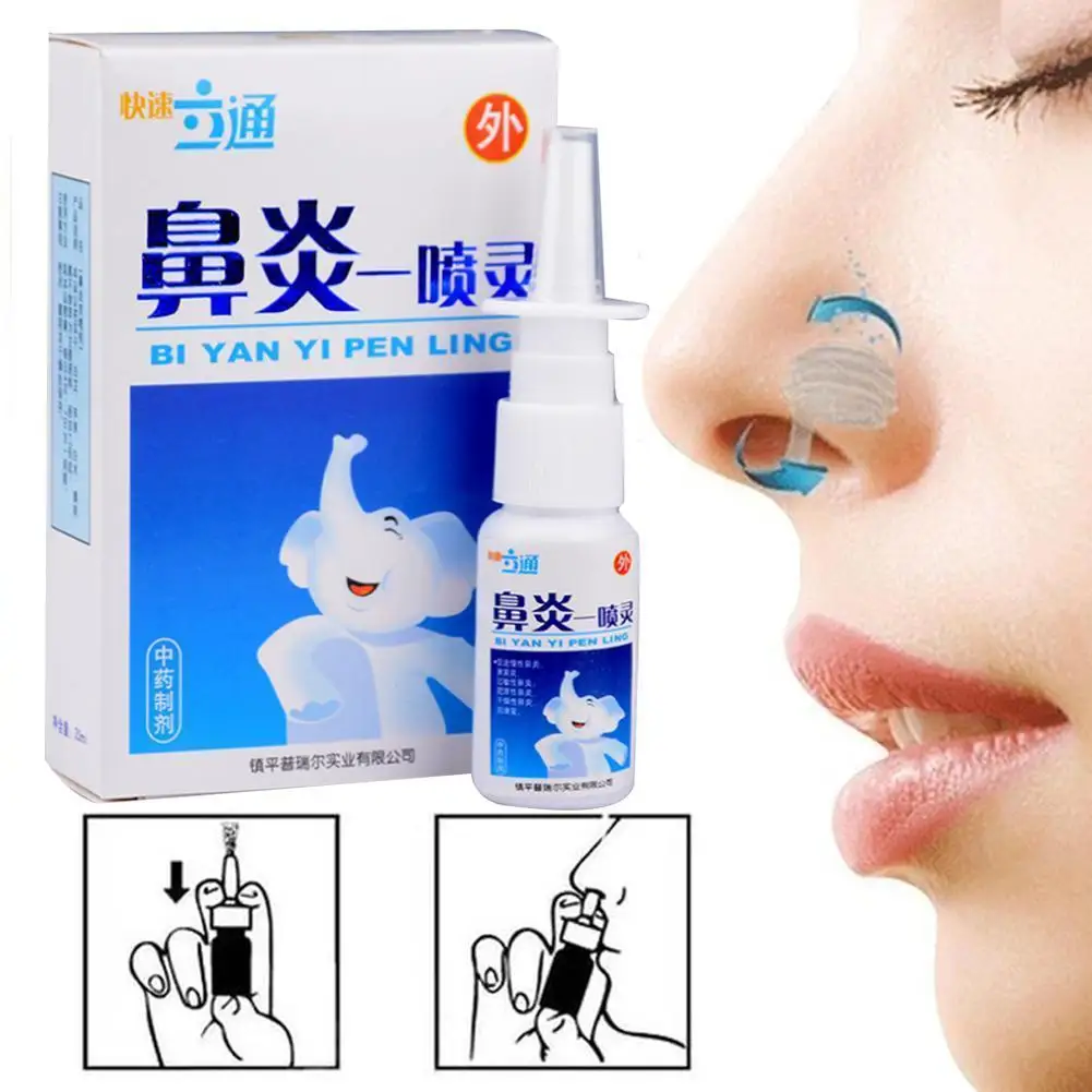 

20ml Rhinitis Spray Nasal Nose Care Nasal Spray Chronic Allergic Rhinitis Sinusitis Congestion Itchy Nose Treatment Medicine