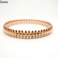 donia jewelry new european and american fashion glossy rivet titanium steel luxury retro bracelet