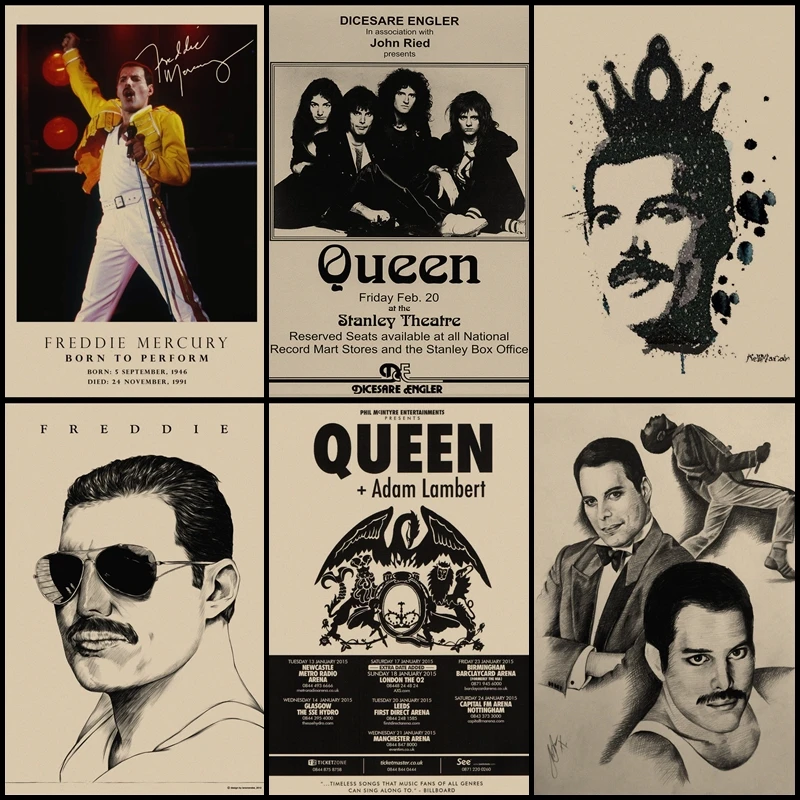 

Винтажная повязка Queen band, винтажные бары, кафе, крашеные дома с наклейками, металлический принт, жестяной знак