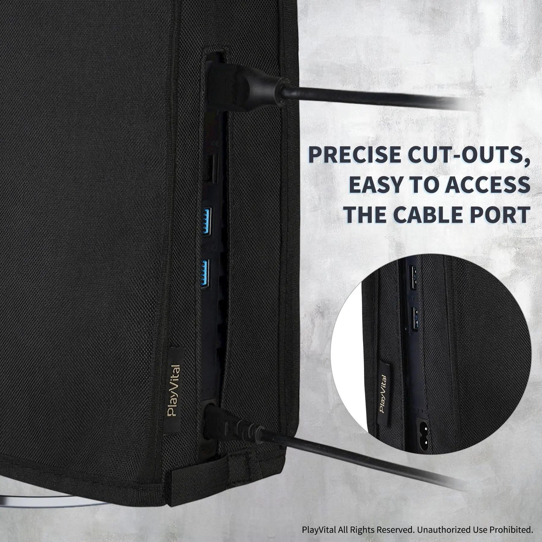 Вертикальный пылезащитный чехол PlayVital для ps5 Slim Digital Edition нейлоновый Пылезащитный