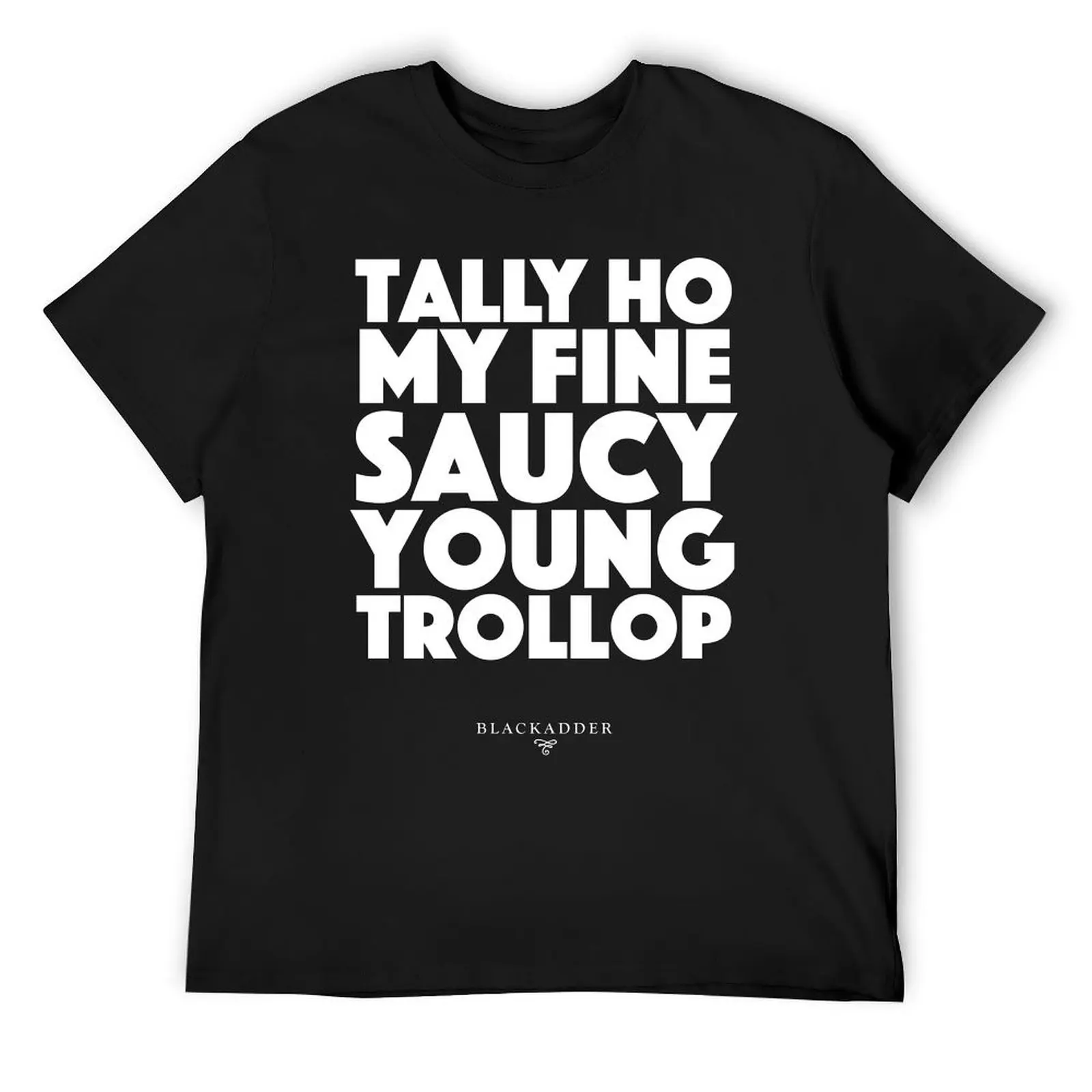 Цитата Blackadder - Tally Ho my fine saucy young trollop футболка больших размеров одежда аниме