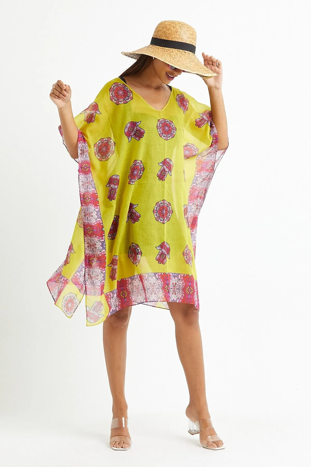 

Women's Pareo Cotton Beach Dress Swimwear Cover Up Dress Sexy Tunic Suit Beachwear Female Beach Bikini Cover Loose Mini Dress