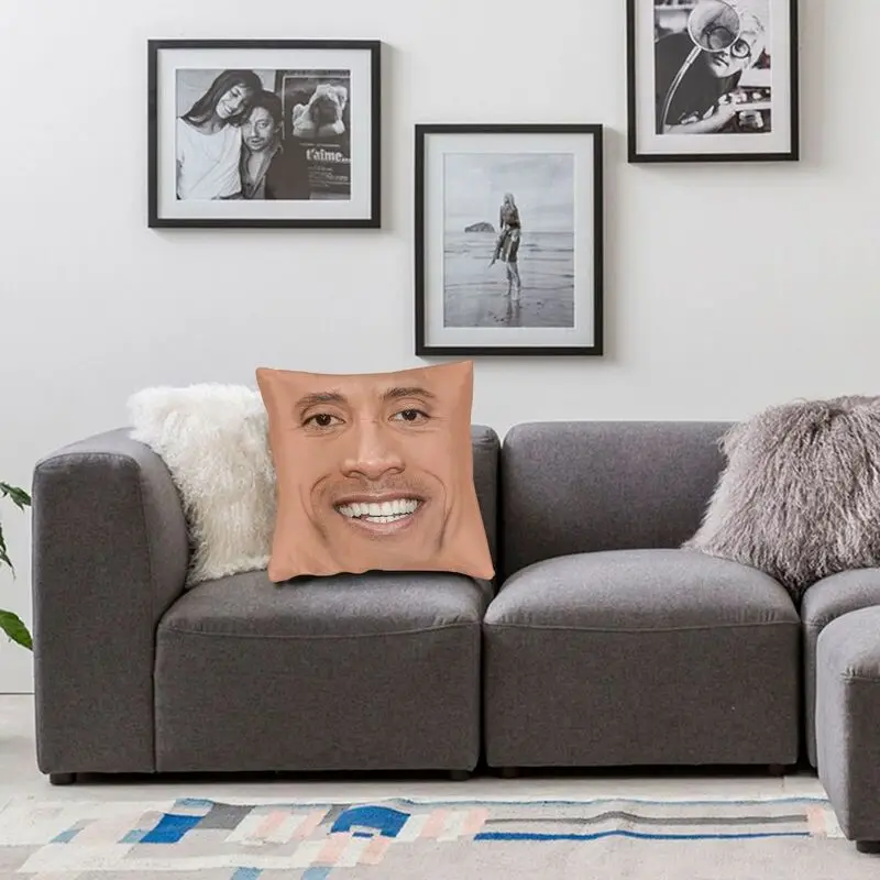 Наволочка с изображением рок-лица Dwayne для дивана домашняя декоративная