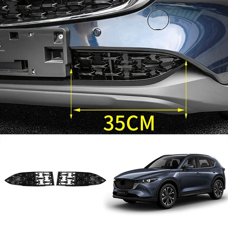 

Car Front Lower Bumper Grill Grille Moulding Cover For Mazda CX5 CX-5 2022+ Front Bottom Middle Net Decoration