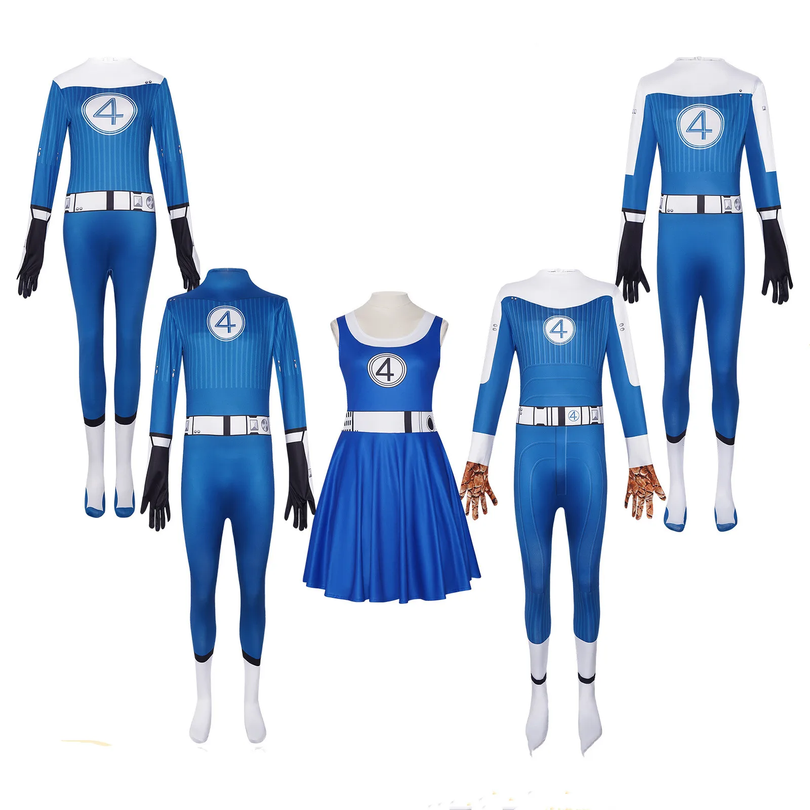 Фото Fantastic Cos Four Susan Storm Косплей Костюм Невидимый Женский Комбинезон Платье Рид Ричардс Наряд Человеческий Факел Униформа Хэллоуин №1