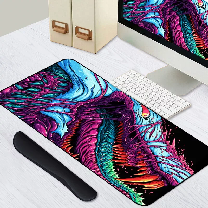 

2022New 900x400mm Hyper Beast XL Large Locking Edge Gaming Mouse Pad CS GO Keyboard Rubber Mousepad Wrist Rest Table Computer Ma