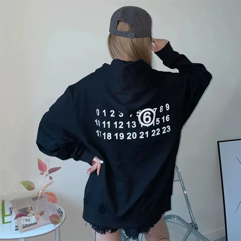 

Joint Reflective Letters Pattern Printing MM6 Margiela Hoodies Men's Women's New Good Quality MM6 Margiela Sweatshirts