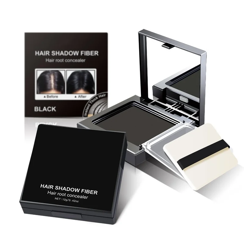 Пудра для волос водостойкая пудра теней 3 цвета пуховка линия макияжа консилер с