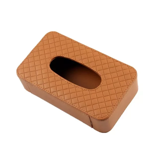 

PU Leather Tissue Box Car Tissue Holder Sun Visor Hanging Napkin Storage Box for Auto Organizer Accessories