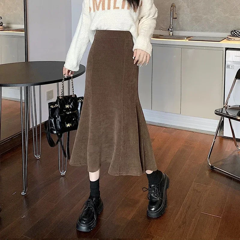 Женская Вельветовая юбка средней