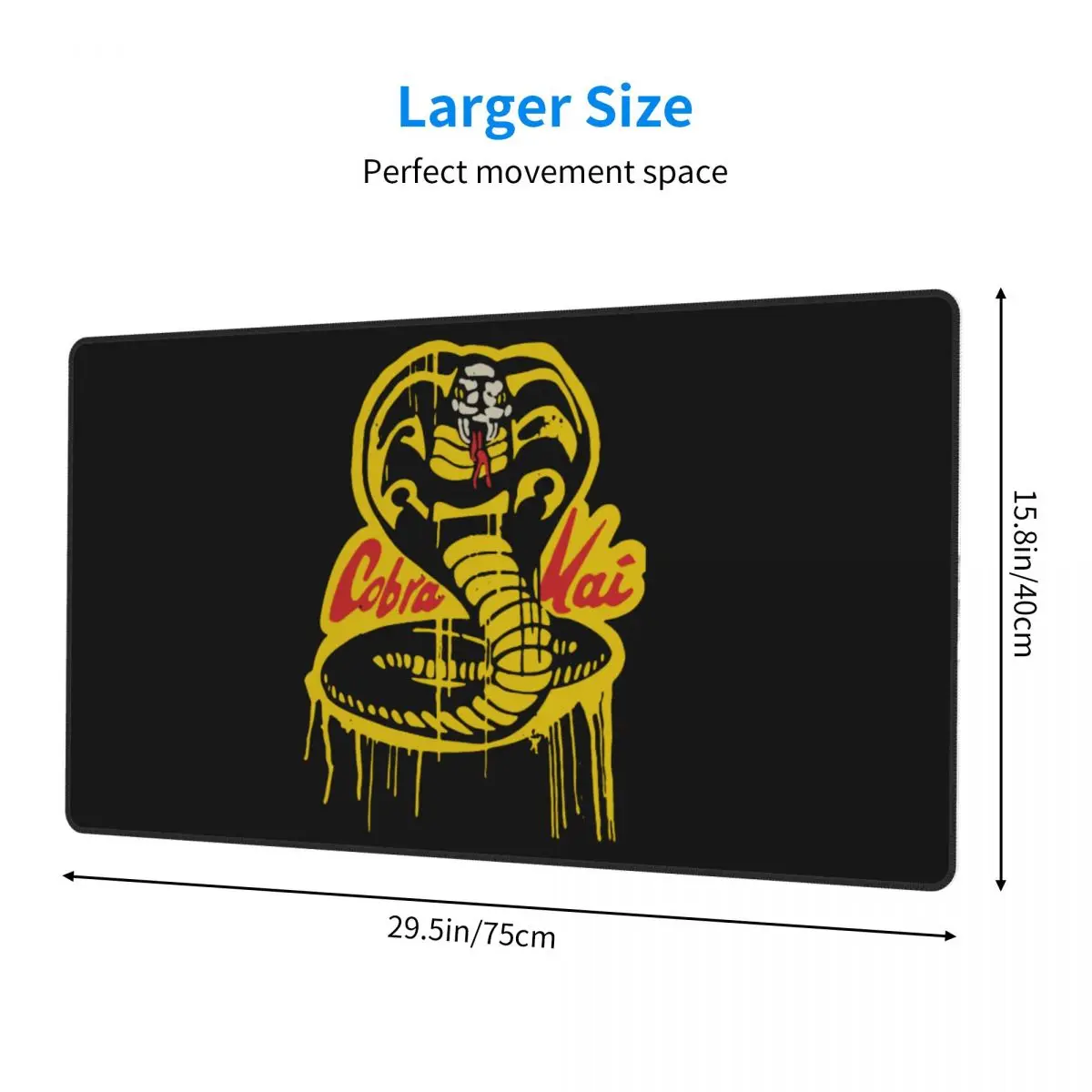 Игровой коврик для мыши с логотипом Cobra Kai коврики клавиатуры стола резиновый 80x30