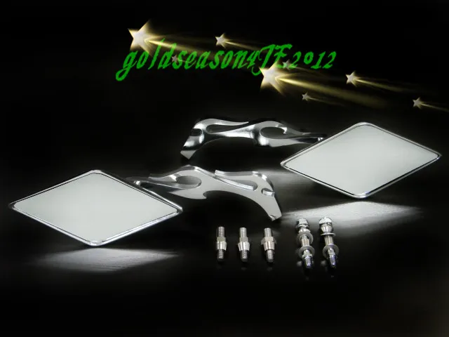 For Suzuki GSXR 600 750 1000 Hayabusa Intruder Volusia BlvdFreeshipping CHROME FLAME MIRRORS | Автомобили и мотоциклы