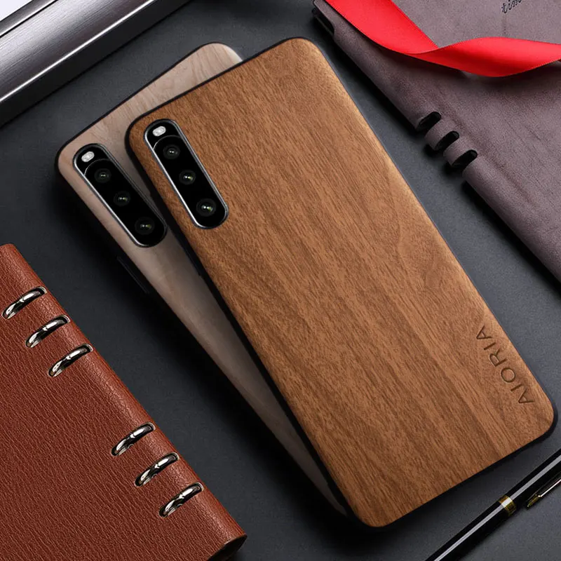 

Case for Sony Xperia 10 IV III ACE III 2 bamboo wood pattern Leather Desihn coque back cover for sony xperia 10 iv ace 2 case