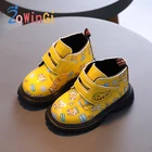 Ботинки детские, для девочек, в британском стиле, со шнуровкой, теплые, Нескользящие, размер 21-30