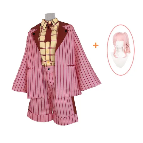 Игровой проект Sekai, красочный сценический косплей, Akiyama Mizuki, новый парик для костюма PJSK Amia, розовая полосатая униформа, Женский комплект
