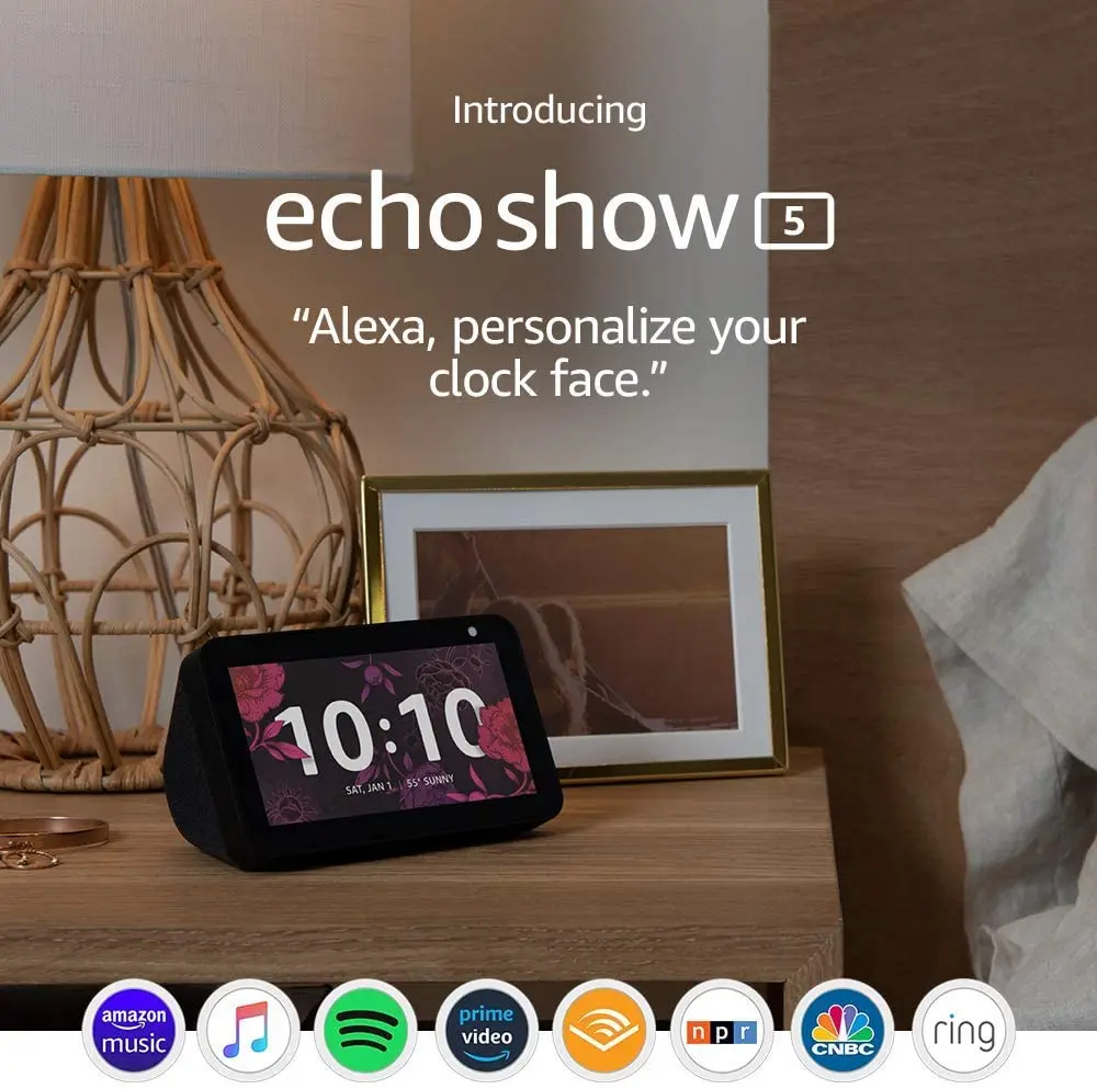 

Original Echo Show 5 1st Gen WIFI Bluetooth Speaker/Voice Assistant Smart Display with Alexa