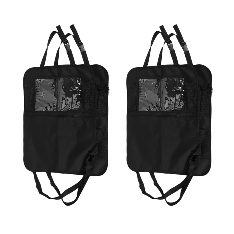 

Backseat Organizer For Kids 2 Type (A+B) Kick Mats Back Seat Car Protector With Multi Pocket Storage Bag Holder 4 Pack