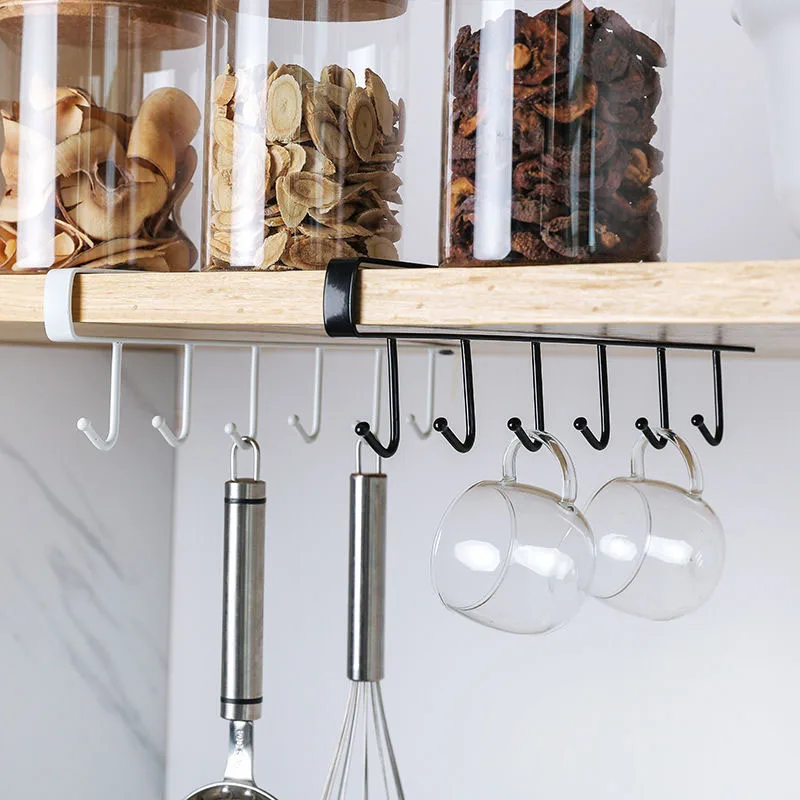 

Hanging Hook Home Kitchen Rack Nordic Simple Iron Towel Cup Multifunctional Storage Hook Shelf
