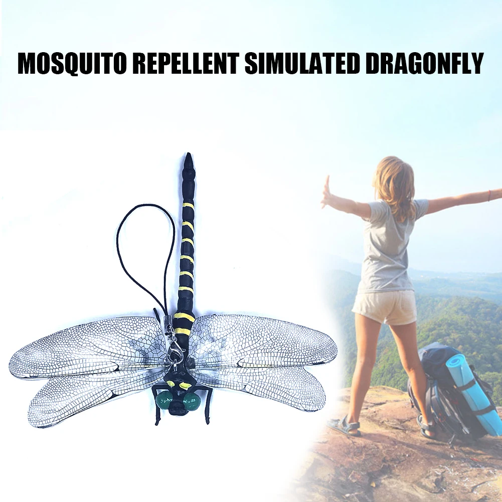 

PVC Simulation Dragonfly Insect Model Mosquito Repellent Outdoor Hanging Ornaments for Outdoor Garden Camping Fishing Tools