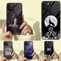 teen wolf phone case tempered glass for iphone 13 12 11 pro max mini x xr xs max 8 7 6s plus se 2020 shell fundas
