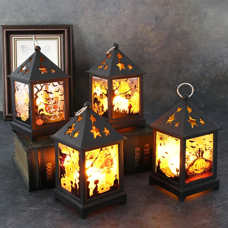 

Декоративный светильник на Хэллоуин, лампа в виде тыквы, Креативный светодиодный ночсветильник, мини-фонарик на батарейках для Хэллоуина, п...