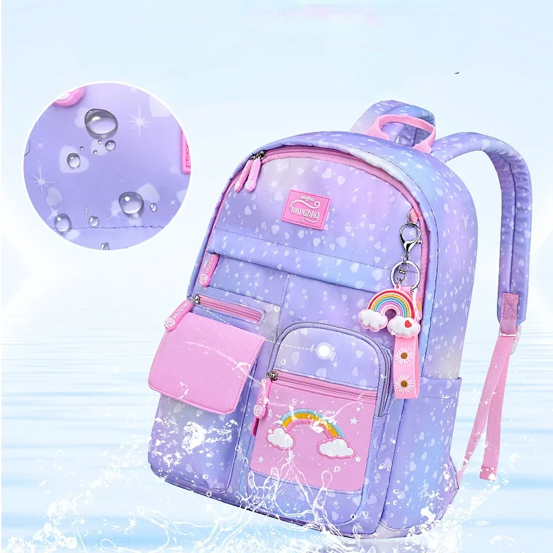 2022 fashion rainbow children school bags for girls waterproof Children's school backpacks kids schoolbag book bag mochilas