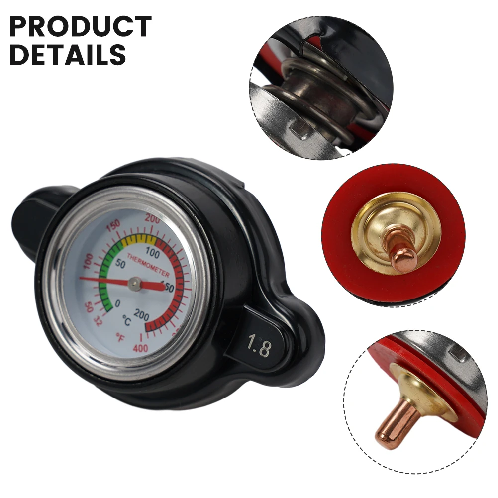 

High Pressure Radiator Cover Thermometer Water Tank Cover 1.8p Black Silicone Pad 19037-GEE-710 Fit On Most 2 And 4 Stroke