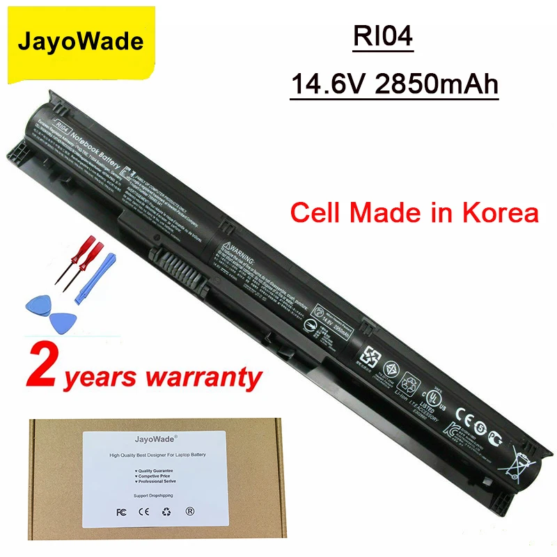 

JayoWade RI04 Laptop Battery For HP ProBook 450 455 470 G3 G4 805294-001 HSTNN-Q94C P3G15AA HSTNN-DB7B HSTNN-Q95 HSTNN-PB6Q