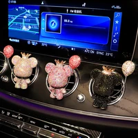 car air freshener aromatherapy lovely diamond inlaid bear decoration air outlet womens perfume putomobile interior accessories